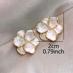 Elegant Pearl Flower Earrings