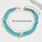 Turquoise Beaded Necklace
