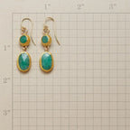Timeless Artisan Gold Turquoise Earrings