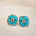 Intimate Turquoise Flower Earrings