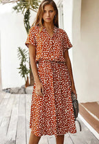 Romy™ V-Neck Ruffle Detail Dress