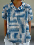 Amelia | Striped Patchwork Blouse