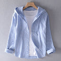 Elena | Linen blouse with hood