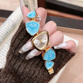 Turquoise Stone Gold Bracelet Watch