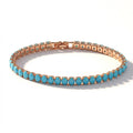 Elegant Gold Turquoise Chain Bracelet