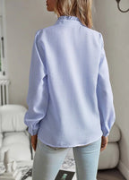 Petra™ | Elegant Long Sleeve Blouse with Cuff Collar
